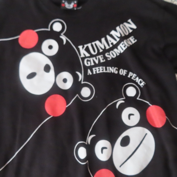 Rare Kumamon Sweatshirt Kumamon Big Logo Spellout Kumamoto Japan Rescue Bear L - Picture 2 of 7